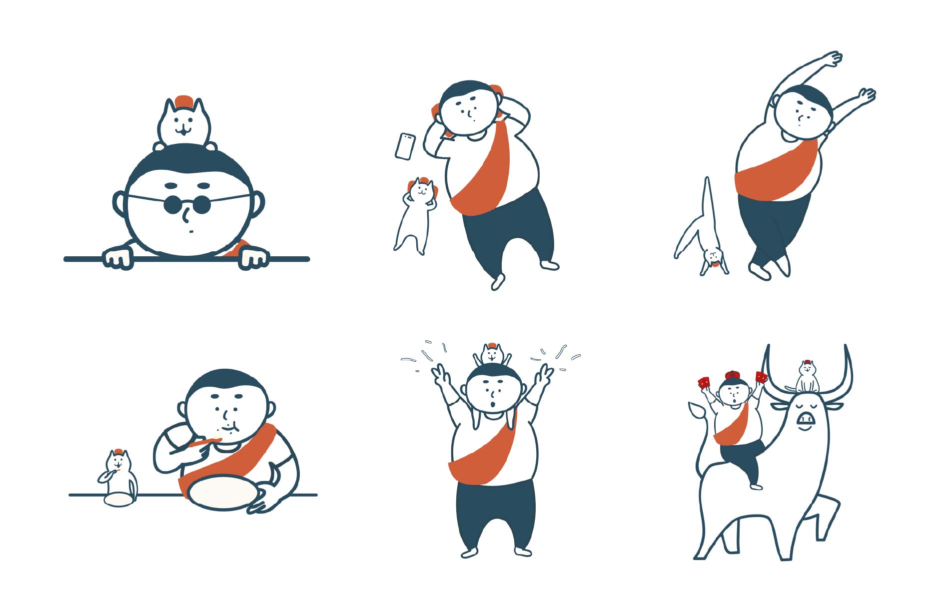 KoPaPo mascot character illustrations in various poses