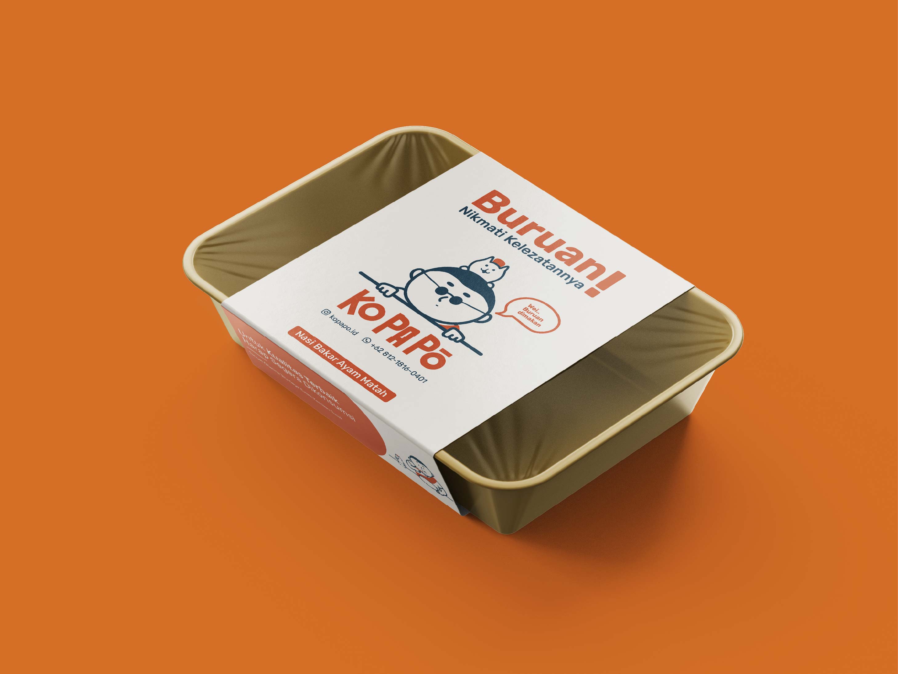 KoPaPo grilled rice packaging featuring the brand mascot