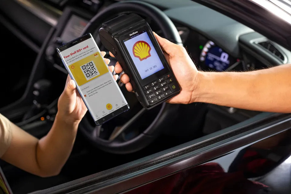 Digital payment via a Shell Go+ EDC machine